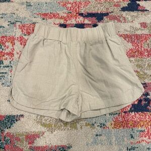 DKNY Women's Linen Elastic Waist Shorts